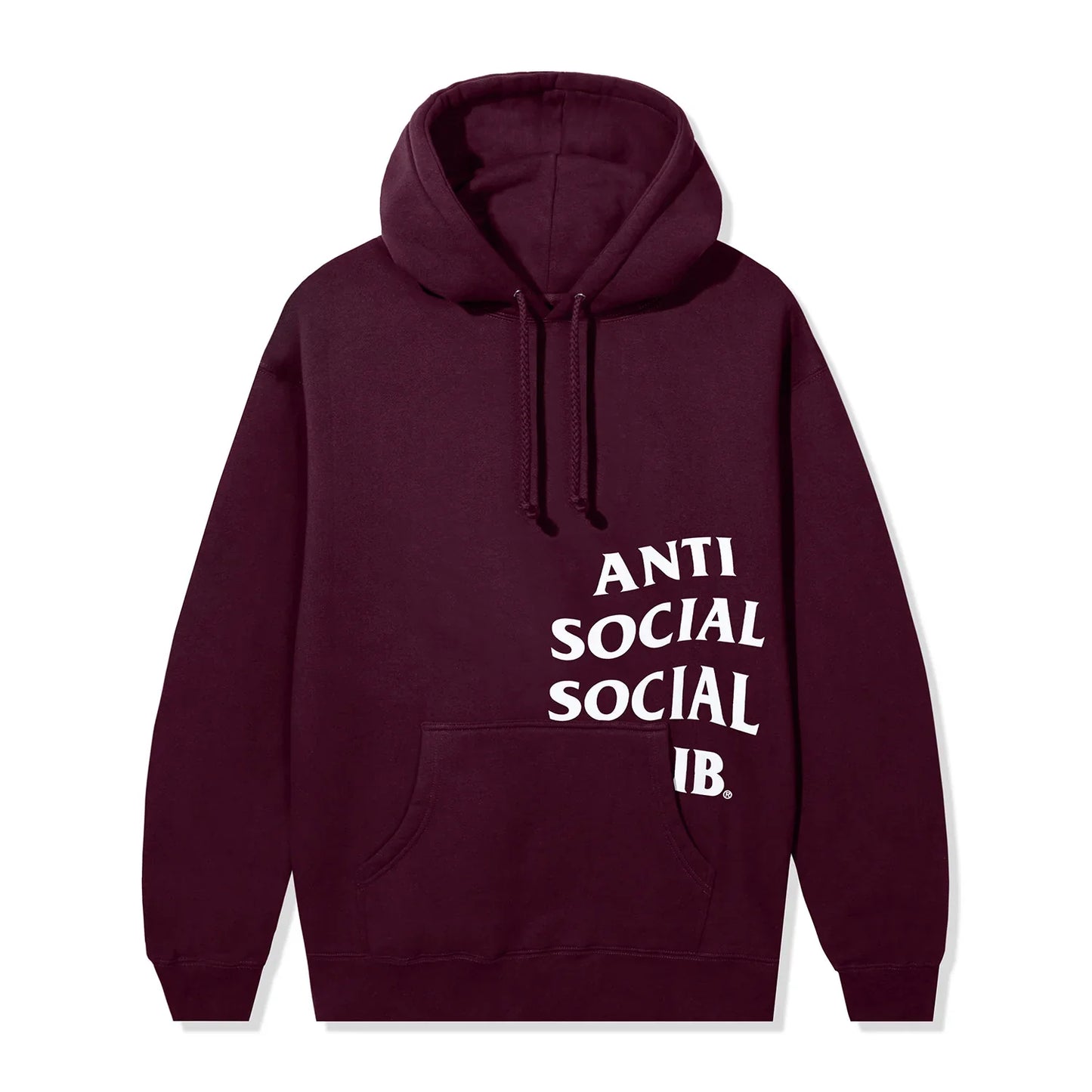 Cut Off Logo Hoodie Maroon